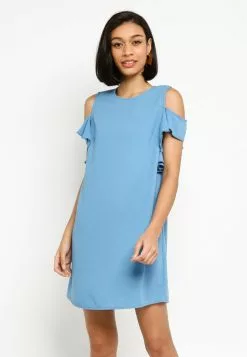 ZALORA BASICS Ruffle Cold Shoulder Dress