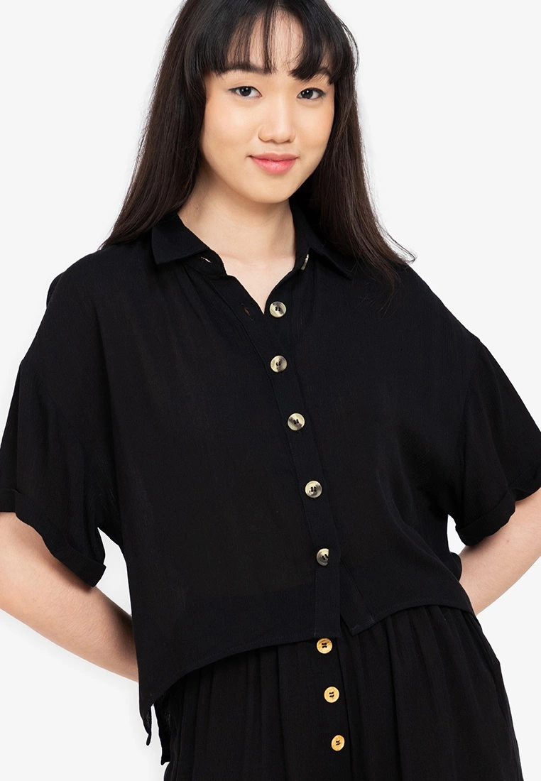 ZALORA BASICS Lounge Button Front Shirt - Billede 3