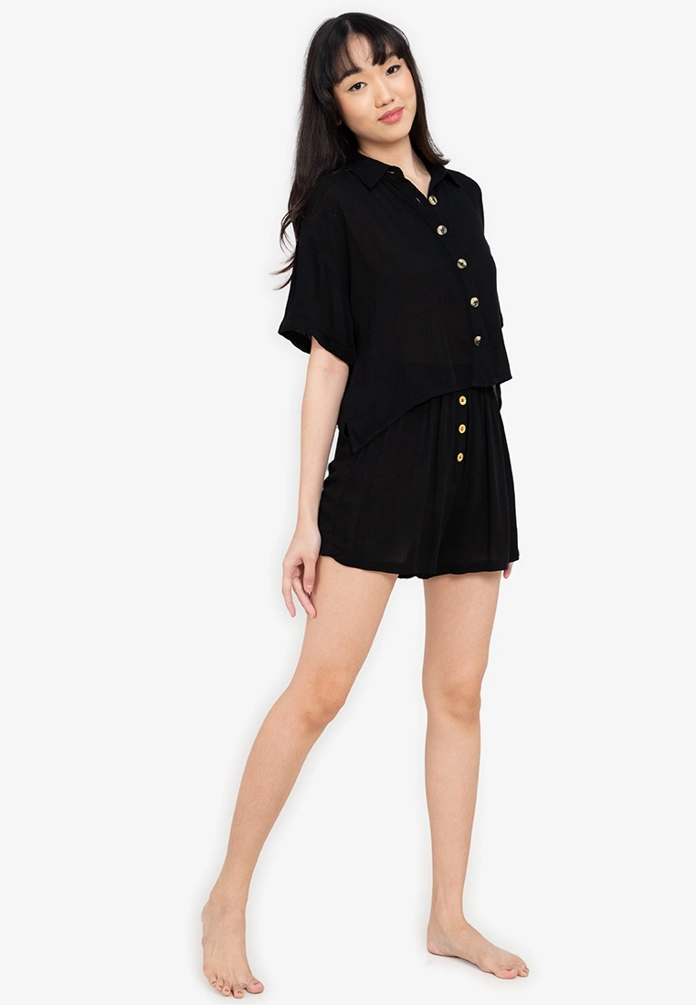 ZALORA BASICS Lounge Button Front Shirt - Billede 4