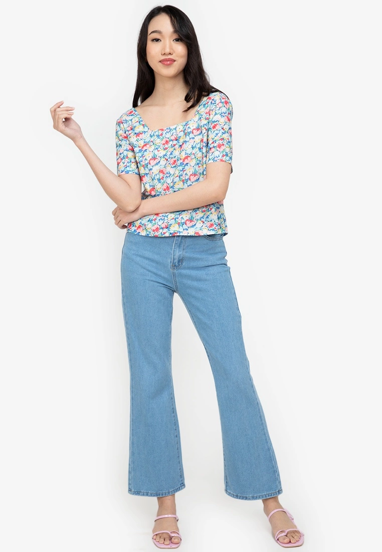 ZALORA BASICS 100% Recycled Polyester Button Back Top - Billede 4