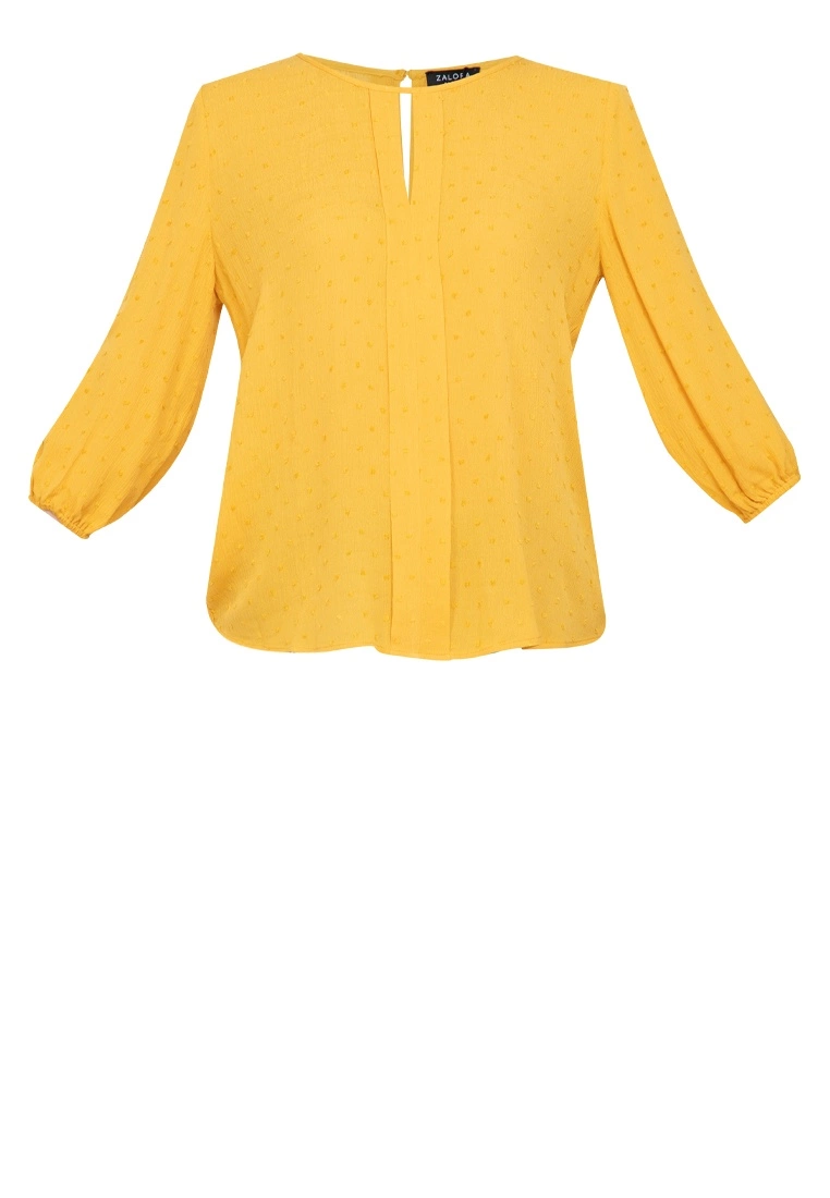 ZALORA BASICS Textured Notch Neck Blouse - Billede 5