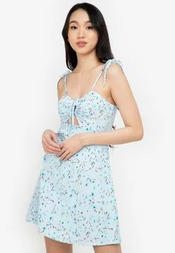 ZALORA BASICS Tie Detail Mini Dress
