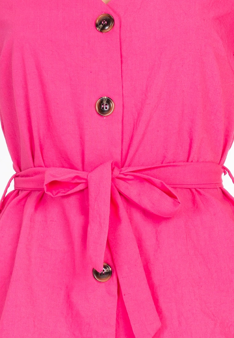 ZALORA BASICS Rolled Sleeve Boxy Blouse With Self Tie - Billede 3