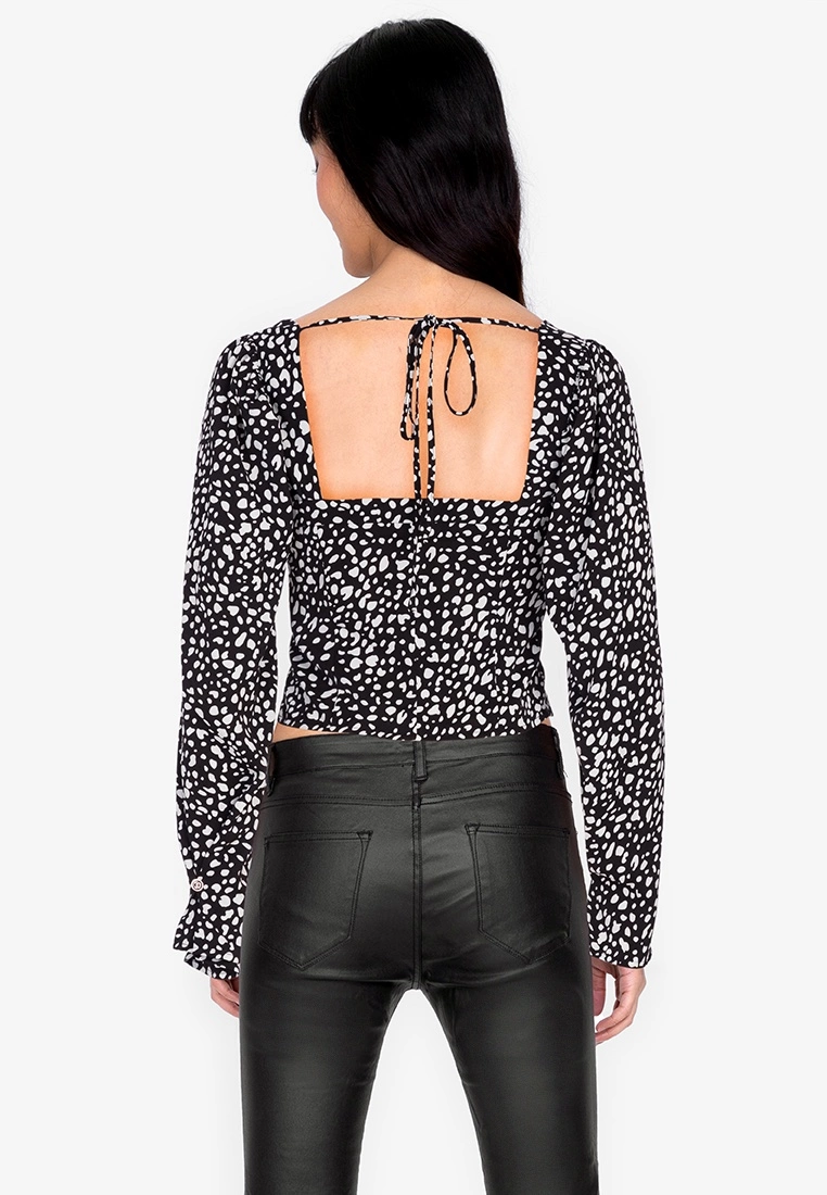 ZALORA BASICS Square Neck Long Sleeve Top - Billede 2