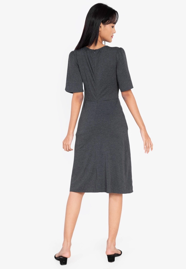 ZALORA BASICS Tulip Sleeves Asymmetric Tea Dress - Billede 6