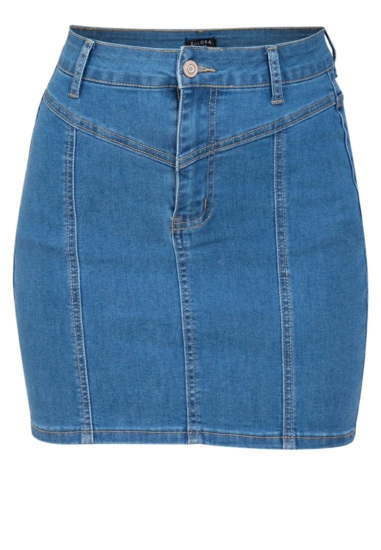 ZALORA BASICS Stitch Detail Denim Skirt - Billede 5