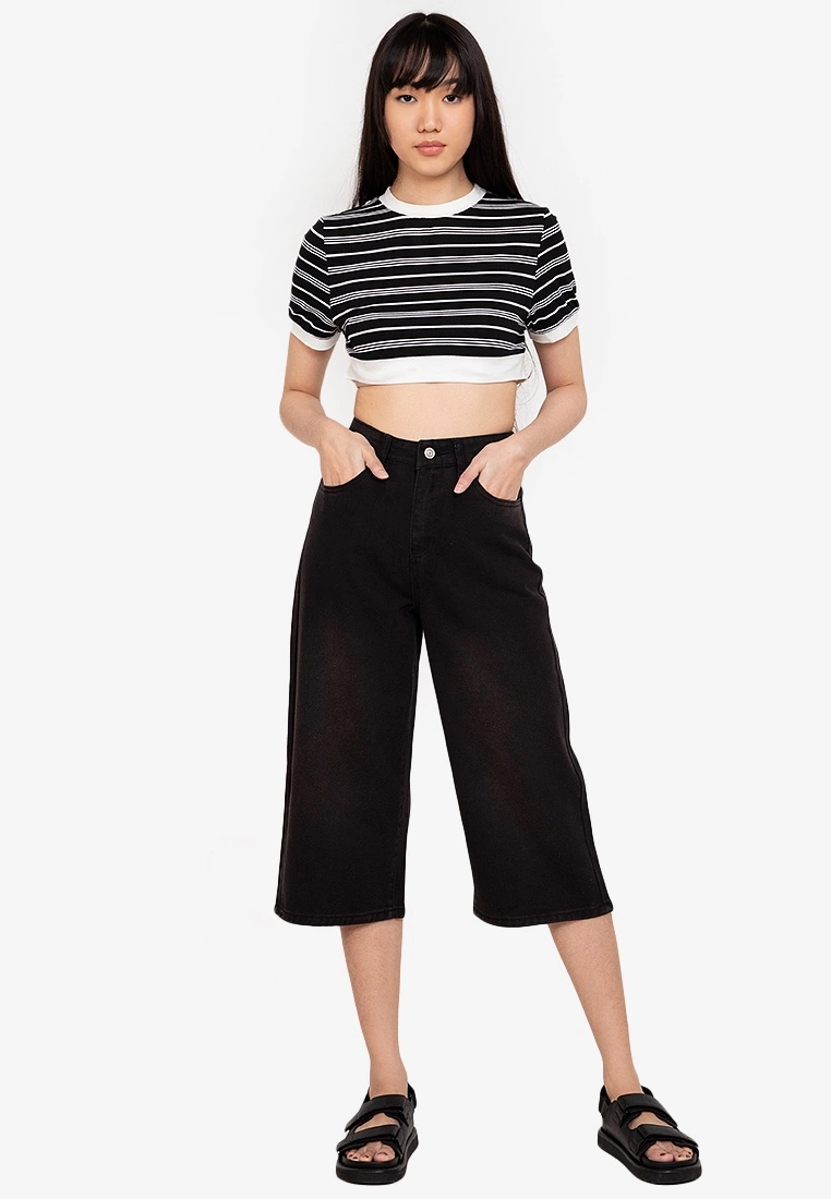 ZALORA BASICS Hi-Rise Culottes Jeans - Billede 4