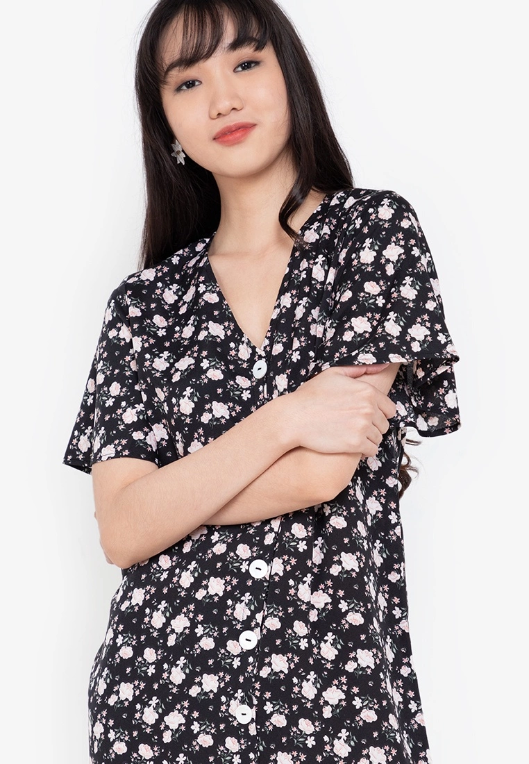 ZALORA BASICS Flare Sleeves Shift Dress - Billede 3