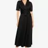 ZALORA BASICS Cross Tie Front Midi Dress