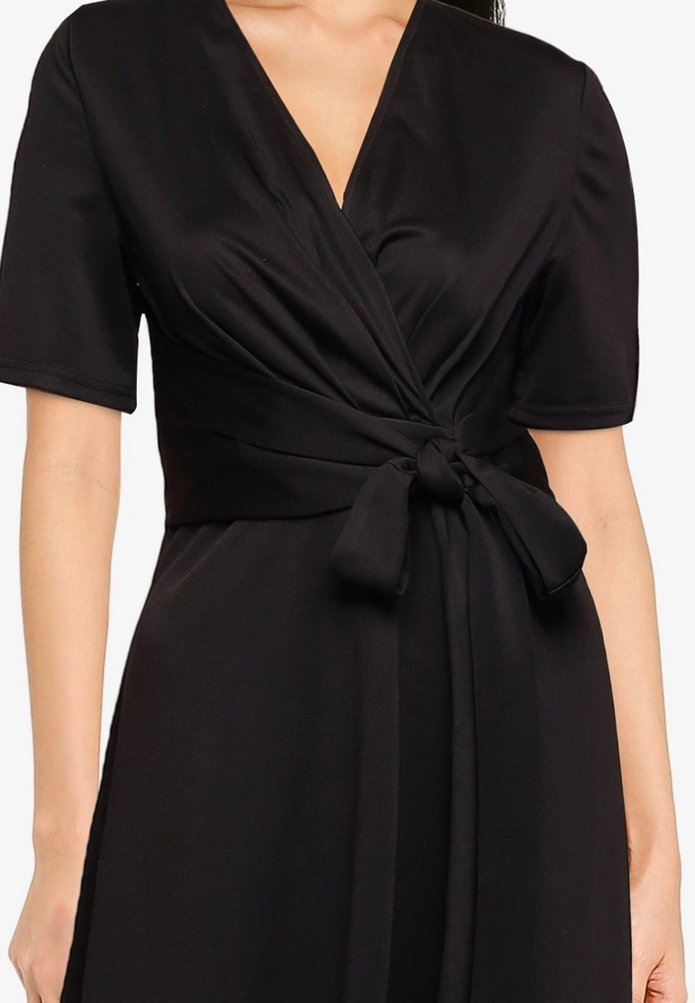 ZALORA BASICS Cross Tie Front Midi Dress - Billede 3