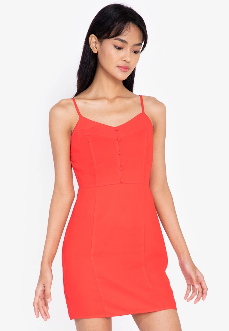 ZALORA BASICS Button Detail Mini Dress - Billede 5