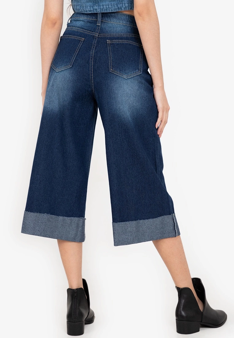 ZALORA BASICS Cuffed Denim Culottes - Billede 2