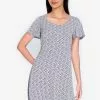 ZALORA BASICS Short Sleeves Fit & Flare Dress
