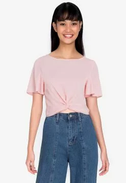 ZALORA BASICS Knot Front Top