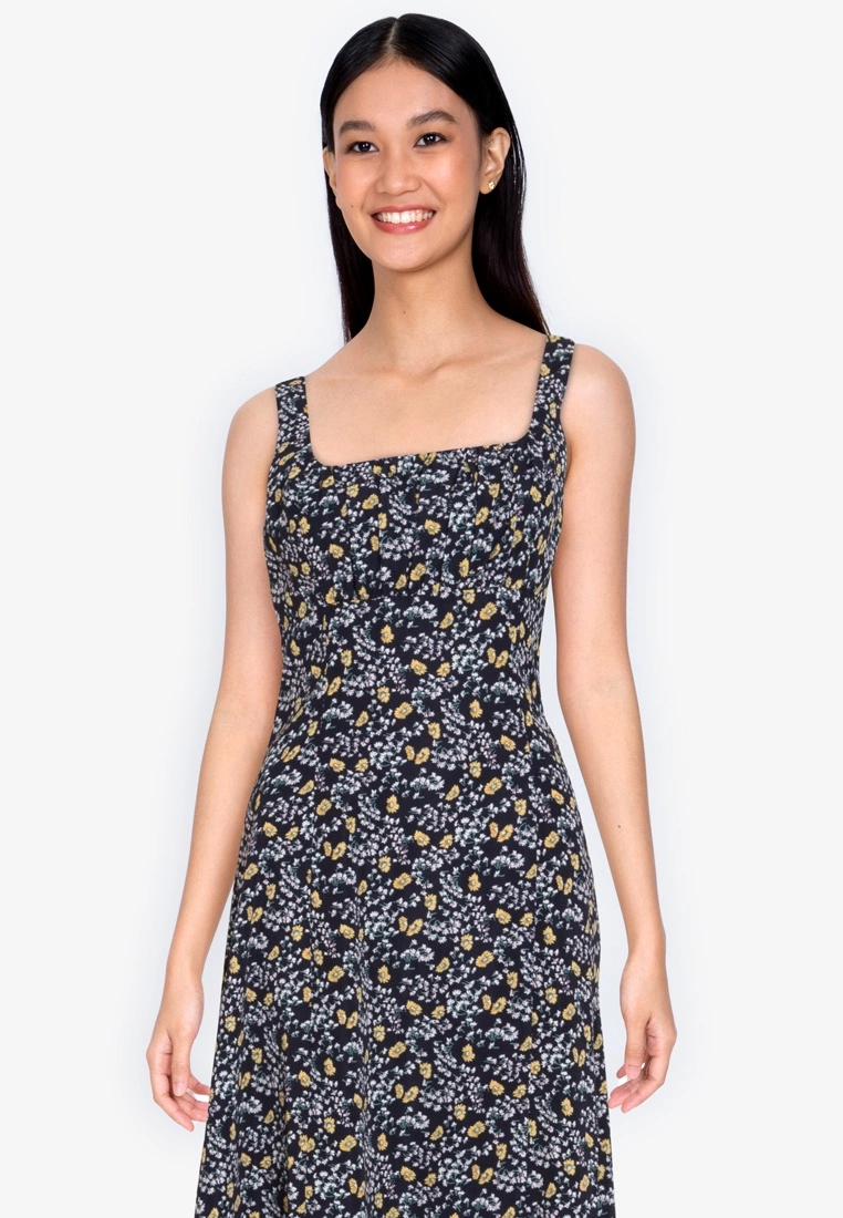 ZALORA BASICS Square Neck Midi Dress - Billede 4