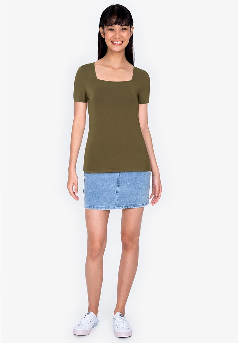ZALORA BASICS Square Neck Top - Billede 4