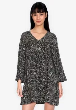 ZALORA BASICS Drawstring Waist Balloon Sleeve Dress