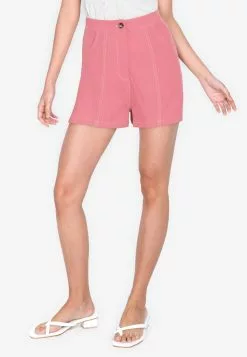 ZALORA BASICS Contrast Stitch A-Line Shorts