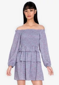 ZALORA BASICS Smocked Ruffle Layered Dress