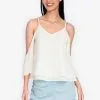 ZALORA BASICS Double Layer Cold Shoulder Top