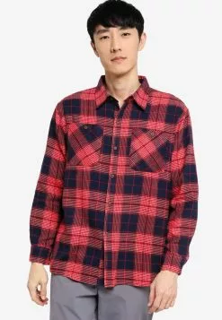 ZALORA BASICS Oversized Fit Flannel Shirt
