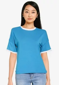 ZALORA BASICS Contrast Collar T-Shirt