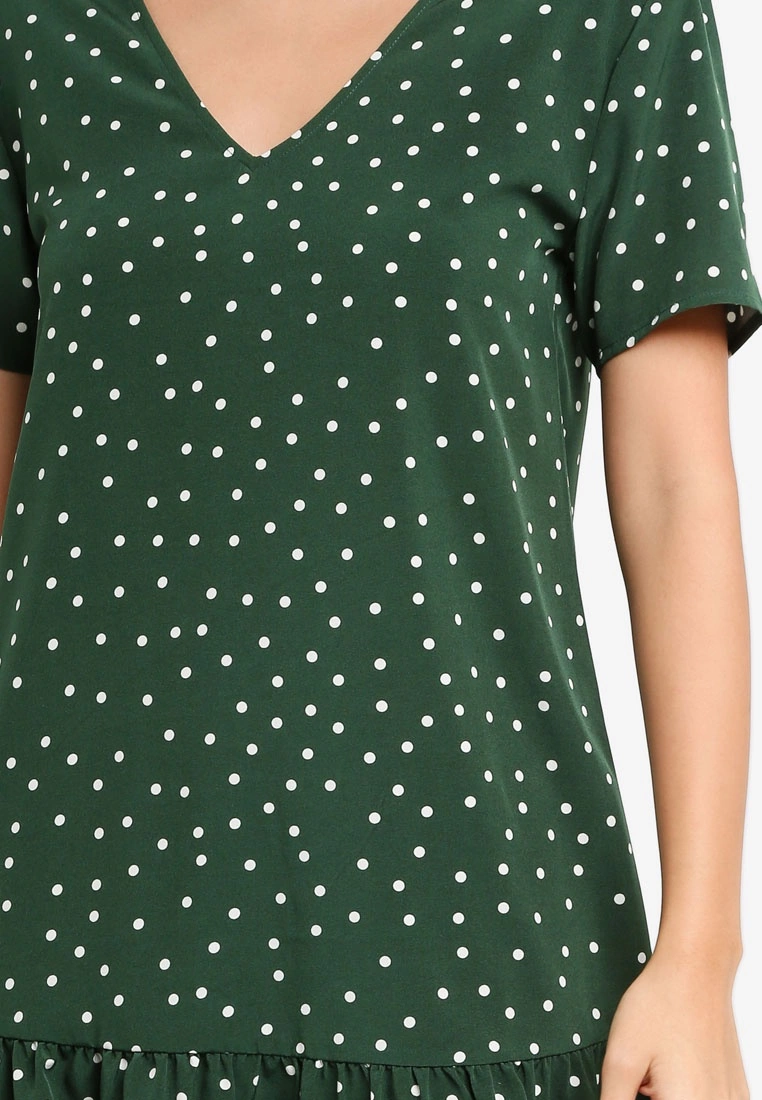 ZALORA BASICS Back Keyhole Detail Ruffle Dress - Billede 3