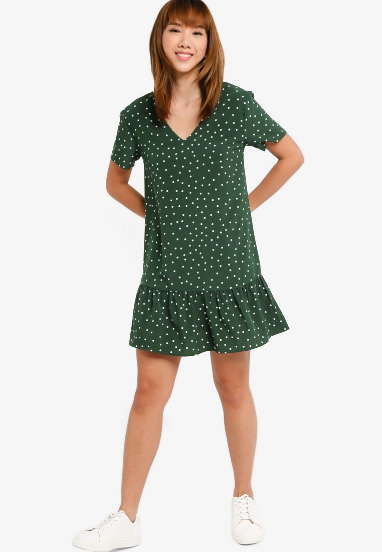 ZALORA BASICS Back Keyhole Detail Ruffle Dress - Billede 4