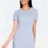 ZALORA BASICS Split Hem Gingham Dress