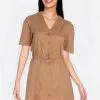 ZALORA BASICS Button Front Pleated Back Shirt Dress