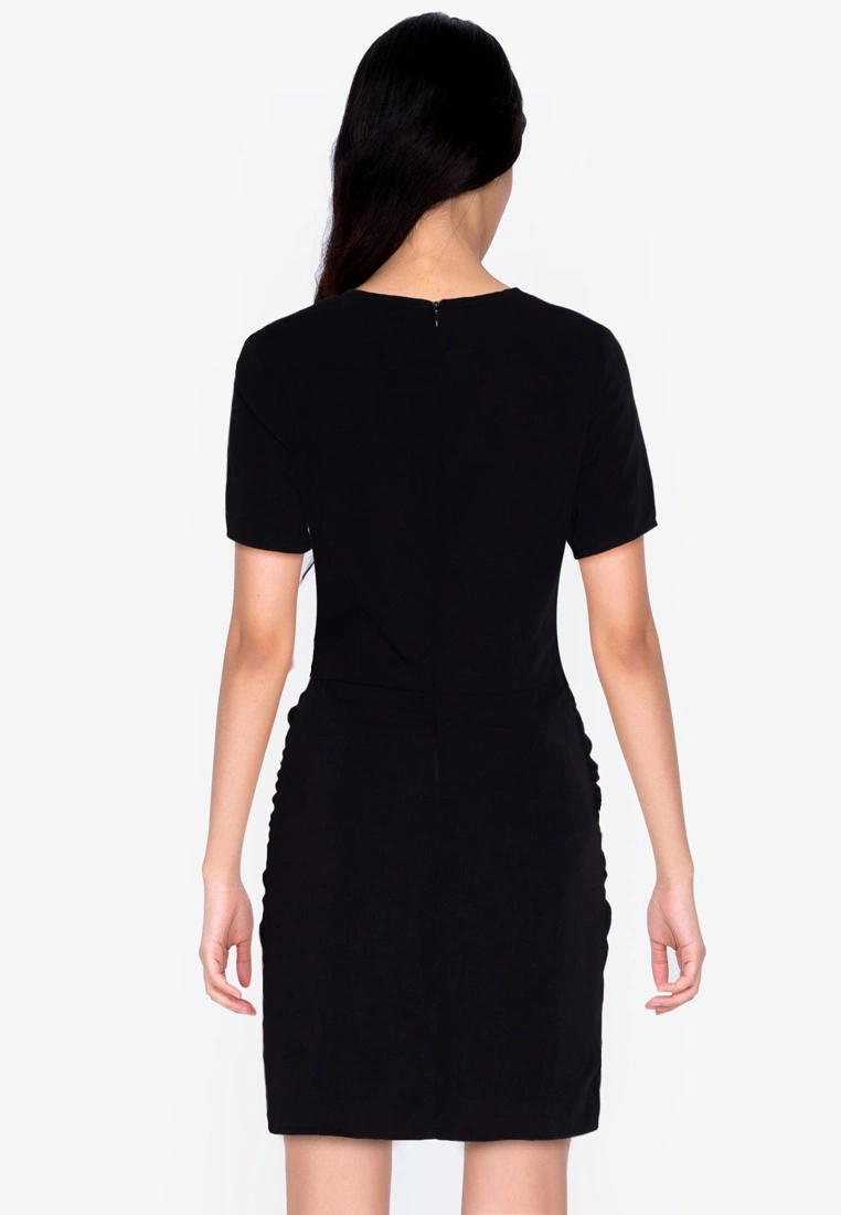 ZALORA BASICS Short Sleeve Drape Front Dress - Billede 2