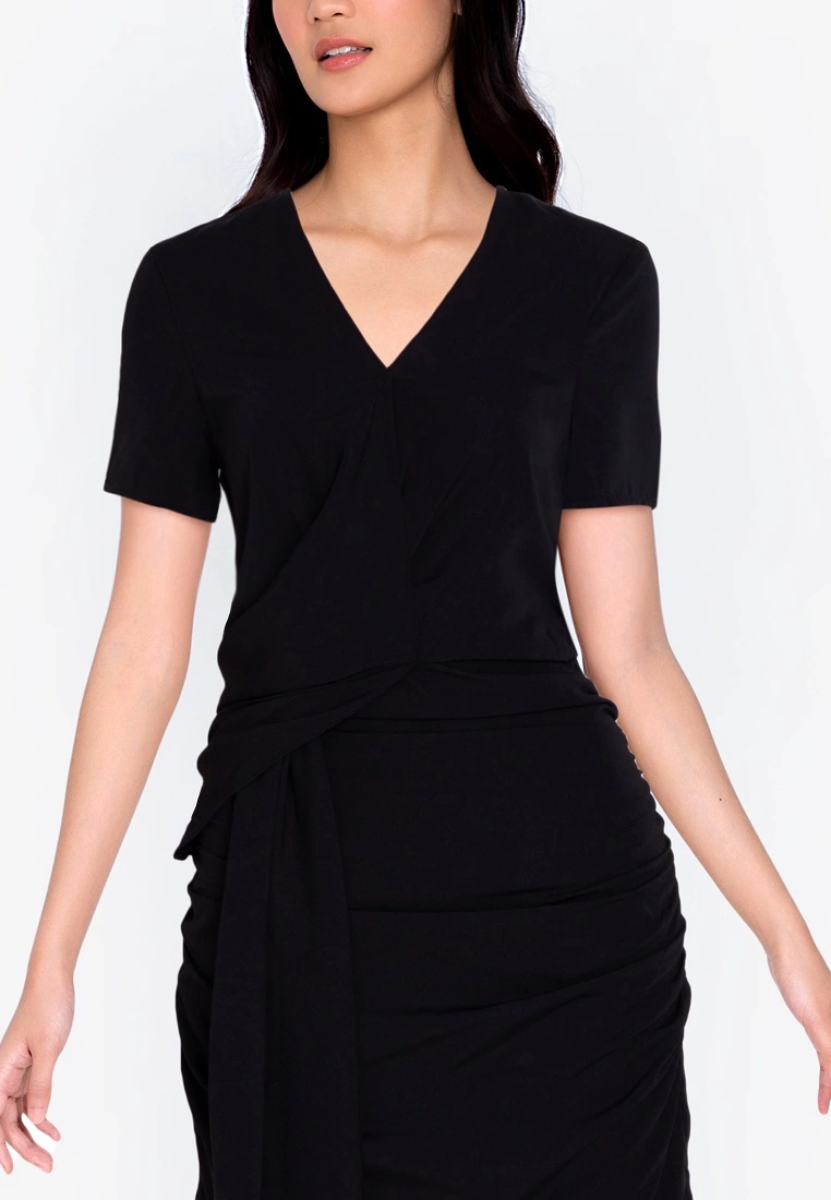 ZALORA BASICS Short Sleeve Drape Front Dress - Billede 3
