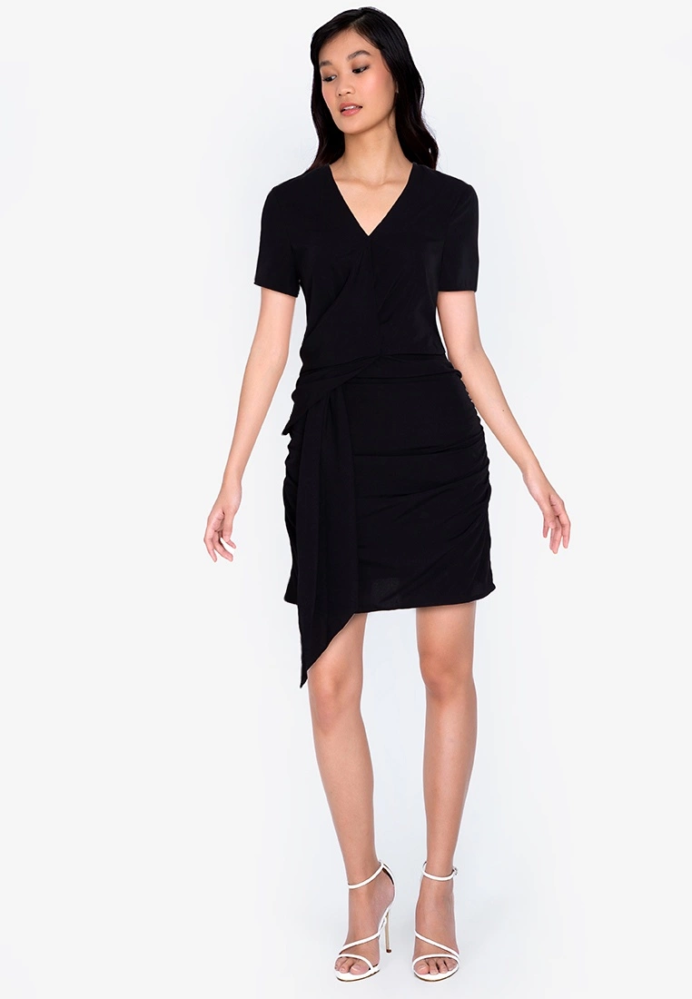 ZALORA BASICS Short Sleeve Drape Front Dress - Billede 4