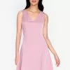 ZALORA BASICS Cross Back Fit and Flare Dress