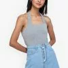 ZALORA BASICS Knit Halter Neck Crop Top