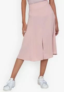 ZALORA BASICS Midi Skirt with Slit