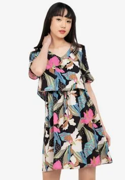 ZALORA BASICS 100% Recycled Polyester Layer Mini Dress