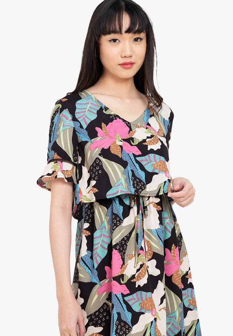 ZALORA BASICS 100% Recycled Polyester Layer Mini Dress - Billede 3