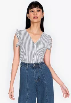 ZALORA BASICS Ruffle Sleeve Blouse