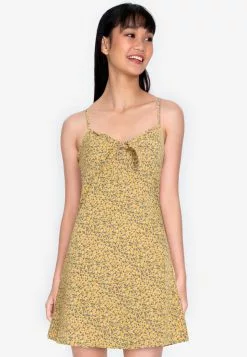 ZALORA BASICS Knot Front Cami Mini Dress