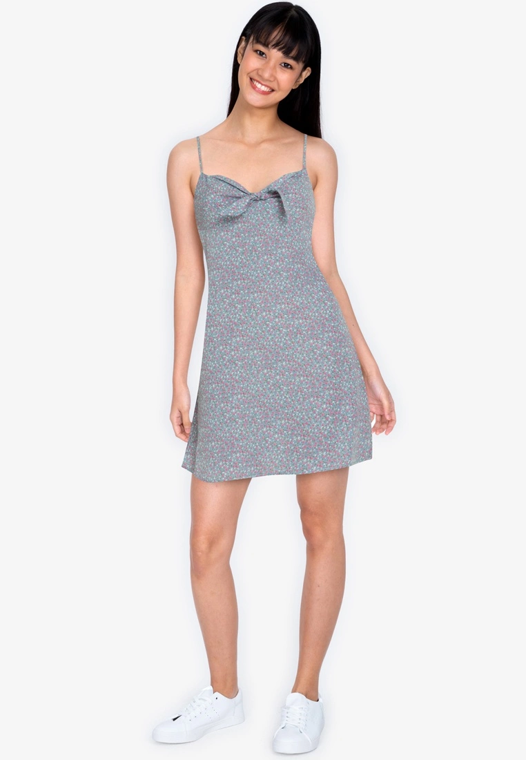 ZALORA BASICS Knot Front Cami Mini Dress - Billede 4