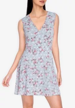 ZALORA BASICS Sleeveless V-Neck Mini Dress