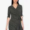 ZALORA BASICS Ruched Sleeves Wrap Dress