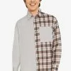 ZALORA BASICS Check Blocked Oversized Shirt