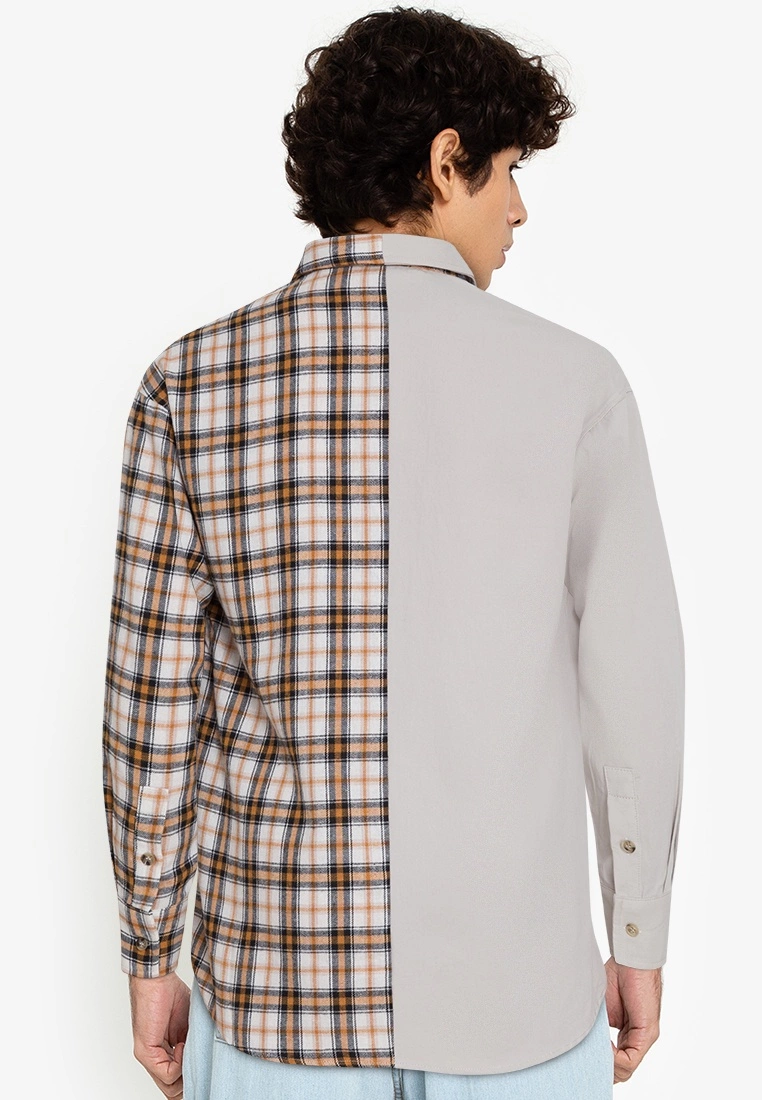 ZALORA BASICS Check Blocked Oversized Shirt - Billede 2