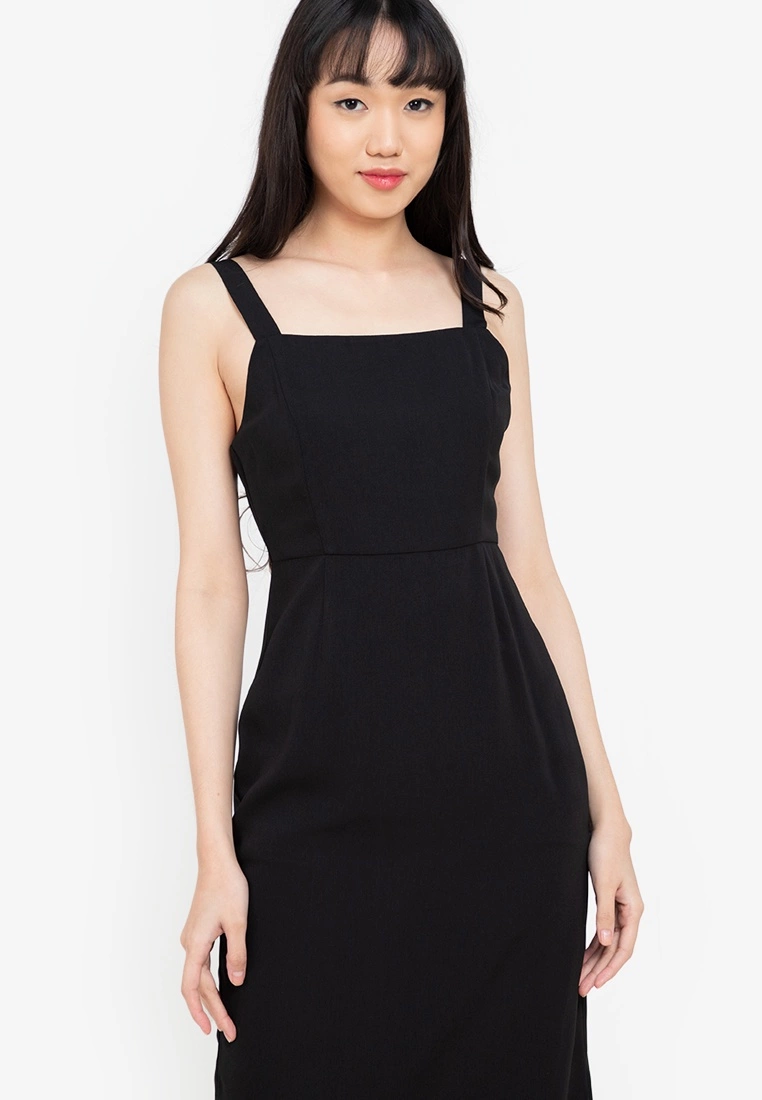 ZALORA BASICS 100% Recycled Polyester Fitted Dress - Billede 3