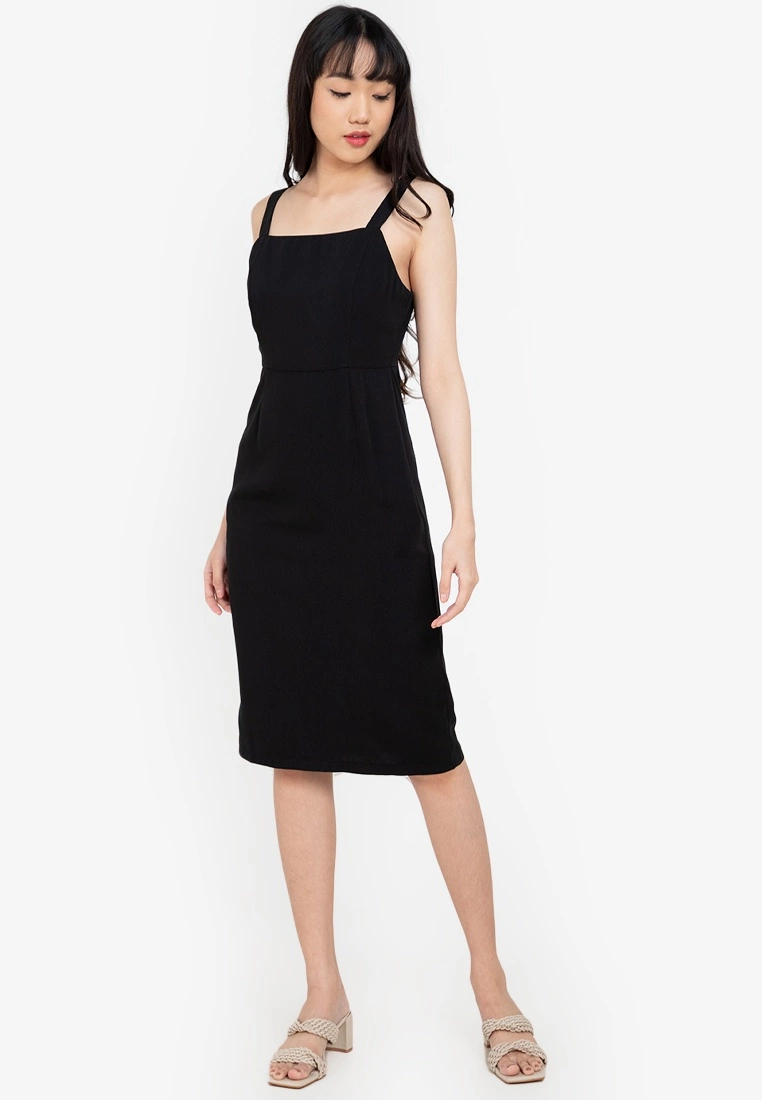 ZALORA BASICS 100% Recycled Polyester Fitted Dress - Billede 4