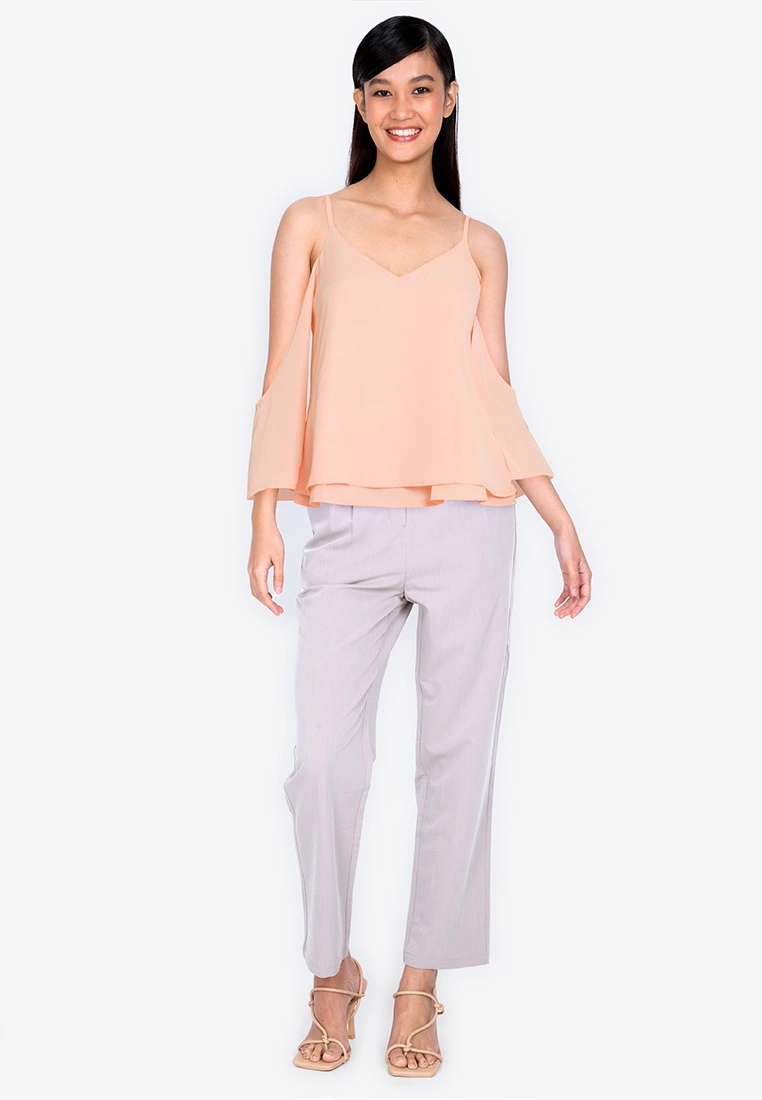 ZALORA BASICS Double Layer Cold Shoulder Top - Billede 4