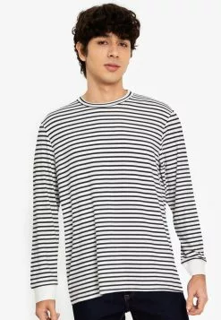 ZALORA BASICS Striped Long-Sleeve T-Shirt