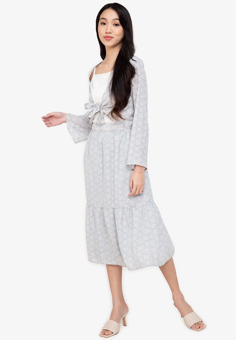 ZALORA BASICS Tie Front Crop Kimono Cardigan - Billede 4